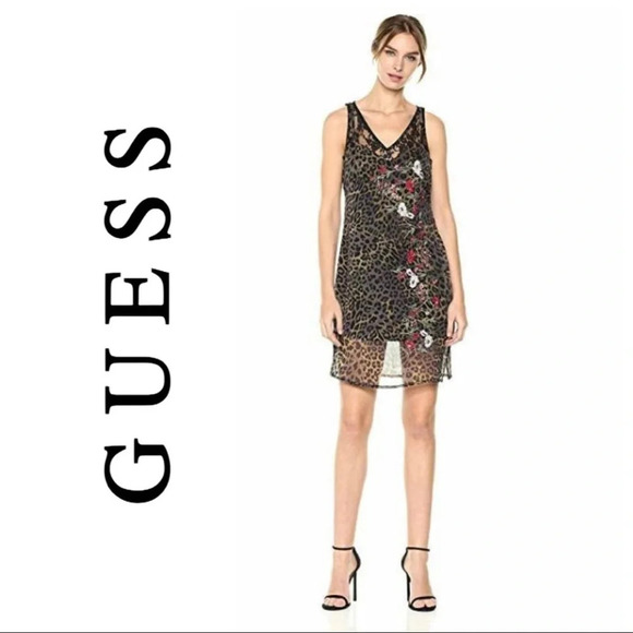 Guess Odessa Slip Dress  Embroidered Floral Front
Detail Lace Small - Picture 1 of 9